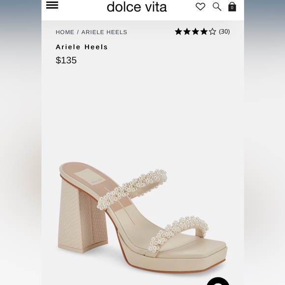 Dolce vita Ariele Pearl heels size 7 worn twice - Picture 3 of 6